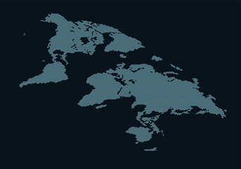 World map formed by dots. Dotted earth map.