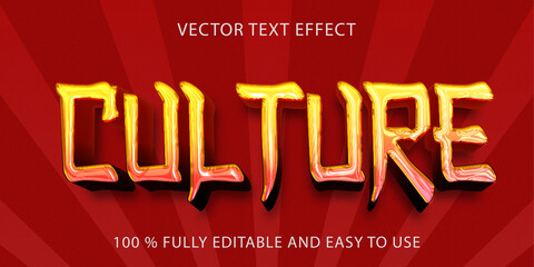 culture vector text effect