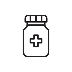 Fototapeta premium bottle pill icon vector design templates