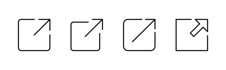 External link icons set. link sign and symbol. hyperlink symbol