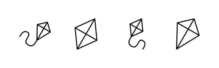 Kite icons set. kite sign and symbol