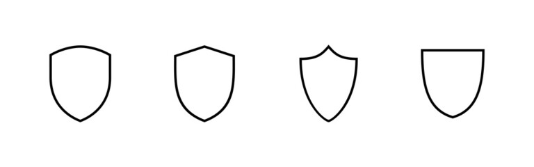 Shield icons set. Protection icon. Security sign and symbol