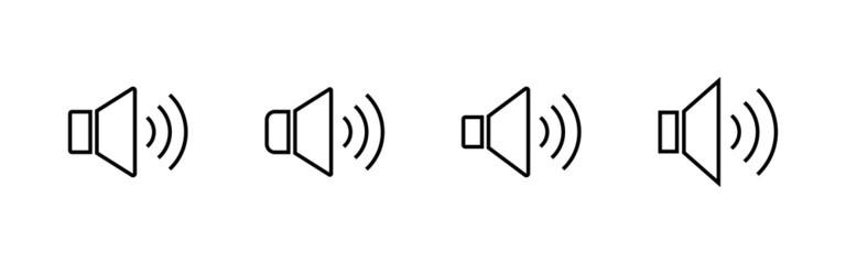 Speaker icons set. volume sign and symbol. loudspeaker icon. sound symbol