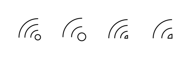 Wifi icons set. signal sign and symbol. Wireless  icon