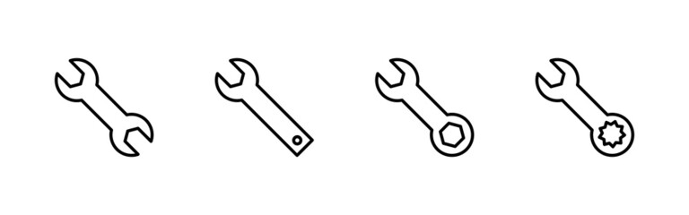 Wrench icons set. repair icon. tools sign and symbol
