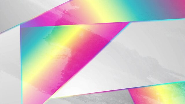 Grunge grey and holographic foil colors neon motion background. Seamless looping. Video animation Ultra HD 4K 3840x2160