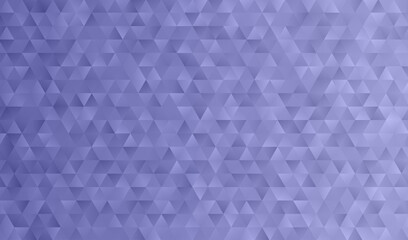 Periwinkle Gradient Triangle Pattern Vector Background. 2022 Color of the Year. Glowing 3D Low Poly Geometric Texture.