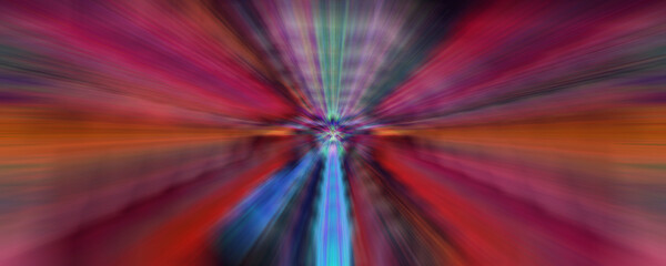 Abstract zoom blur background image.