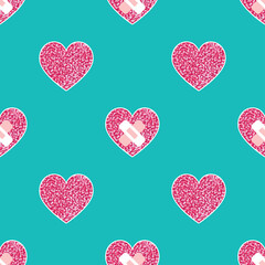 Fototapeta na wymiar sweet valentines seamless pattern design