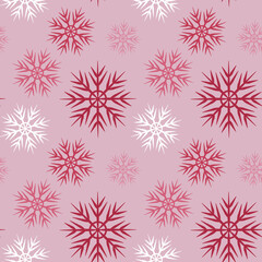 A seamless pattern on a square background is snowflakes. Design element