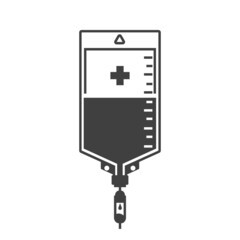 saline solution bags flat vector design isolated on background. medical sign.