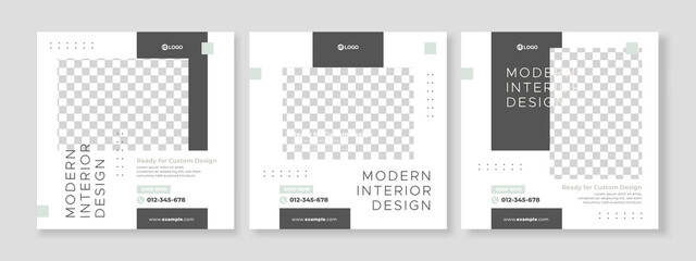 furniture banner social media pack template premium