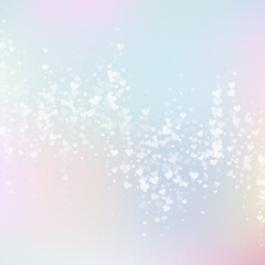 White heart love confettis. Valentine's day fallin