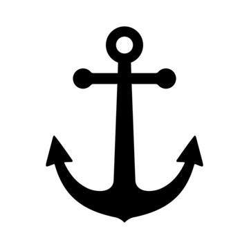 Vector Anchor Icon on White Background