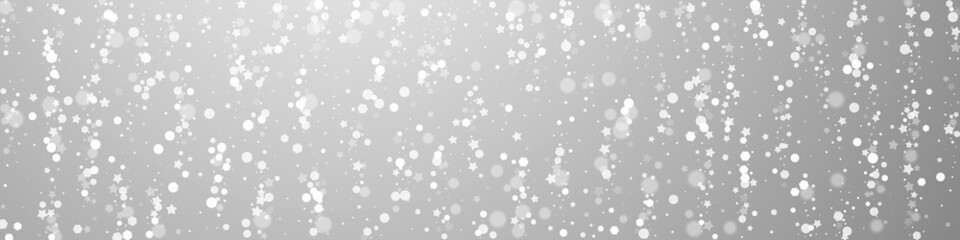 Magic stars Christmas background. Subtle flying sn