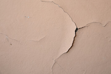 Cracked paint. Historic building, Renovation and repair work