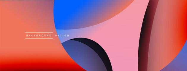 Creative geometric wallpaper. Minimal abstract background. Circle and wave composition vector illustration for wallpaper banner background or landing page