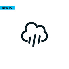 weather rain icon vector flat design