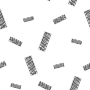 Pattern of computer keyboards, basic and numeric with symbols, gray. A modern image of a computer keyboard. Flat vector illustration.