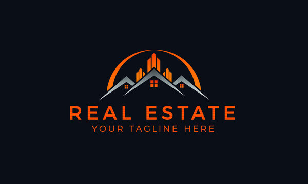 Real estate logo design, home logo design vector template, house vector art