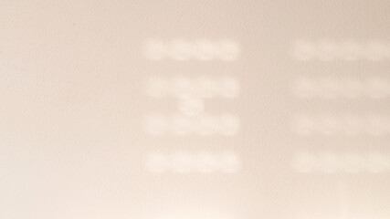 Space shadow. Sunlight architecture abstract background with light, black shadow overlay from window on white texture wall. Organic drop diagonal shadow for Decorative and backdrop.