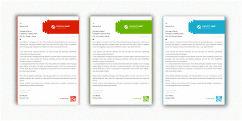 Abstract Letterhead Design Modern Business Letterhead Design Template