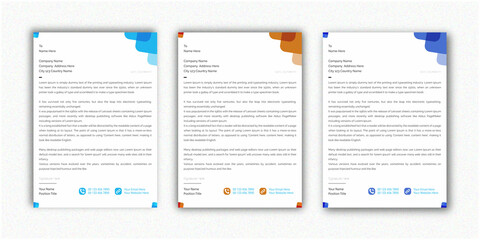 Abstract Letterhead Design Modern Business Letterhead Design Template