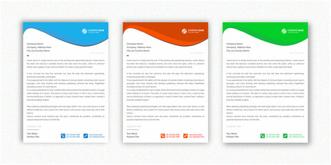 Abstract Letterhead Design Modern Business Letterhead Design Template 