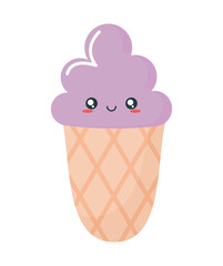 purple kawaii ice cream
