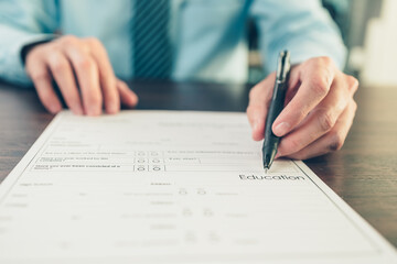 HR staff Submit a job application for new employees to fill out job application documents..job vacancy, job application concept.