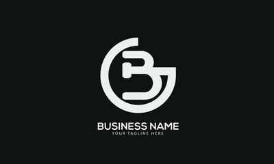 Alphabet BG or GB abstract monogram vector logo template