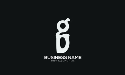 Alphabet GB or BG abstract monogram vector logo template