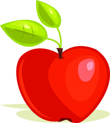 apple fruit. vector illustration. healthy fresh and sweet food design.