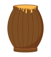 wooden honey jar