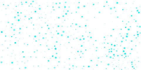 Green Stars Space. Turquoise Texture Card. Blue Falling Cosmos. Vector Background. Pattern Greeting. Confetti Symbol. Texture Space. Summer Cosmos.