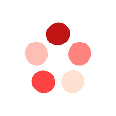 Palette of bright colors on white background for coloring designs perfect makeup