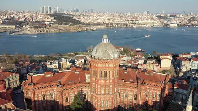Fener Greek Boys High School Aerial View Balat