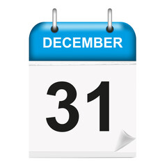 Fototapeta premium December 31th_Calendar icon