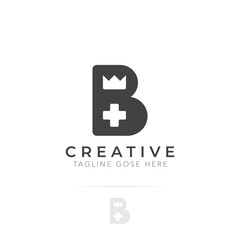 Letter B Logo with Crown Images