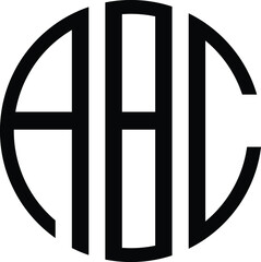 abc monogram logo concept
