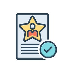 Color illustration icon for assumes