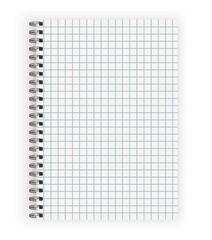 Blank realistic vector horizontal lined notebook