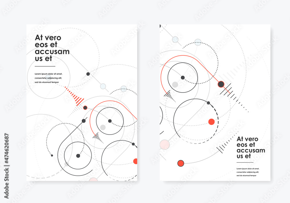 Poster circles communication modern element technology. abstract background with circles and dots. vector i