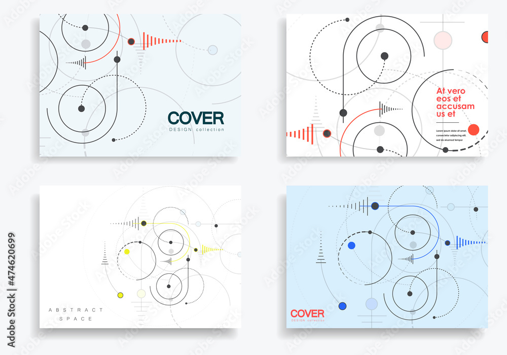 Poster circles communication modern element technology. abstract background with circles and dots. vector i