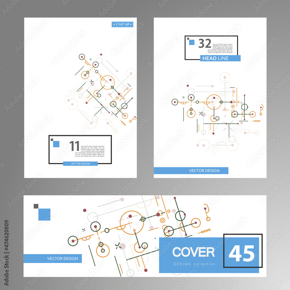 Poster cover brochure geometric data. document concept. modern minimal style. business card. business abstr