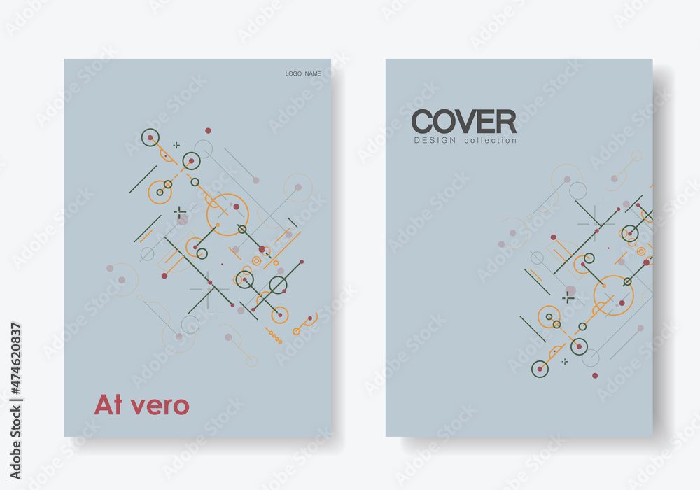 Poster Round style symbol construction form. Cover network polygonal element. Vector texture design