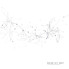 Connect abstract dots and lines. Vector network design. Technology design illustration. Graphic abstract pattern