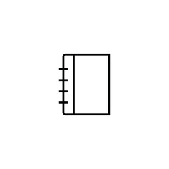 Modern outline signs suitable for internet pages, applications, stores etc. Editable strokes. Line icon of notebook or diary