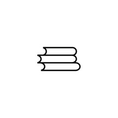 Modern outline signs suitable for internet pages, applications, stores etc. Editable strokes. Line icon of stack of books