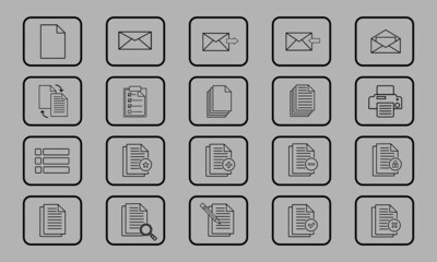 Line icon work paper